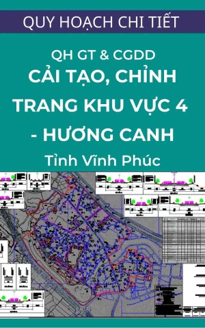 Quy hoạch giao thông, chỉ giới đường đỏ, chỉ giới xây dựng cải tạo, chỉnh trang khu vực 4 Thị trấn Hương Canh