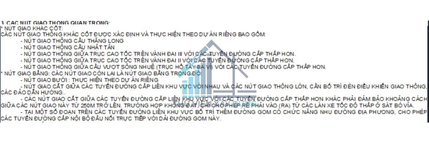 Các nút giao thông quan trọng