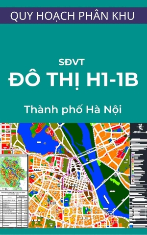 Sơ đồ vị trí khu đô thị H1-1B và giới hạn khu đất (Khu vực Hồ Gươm và phụ cận), tỷ lệ 1/2000