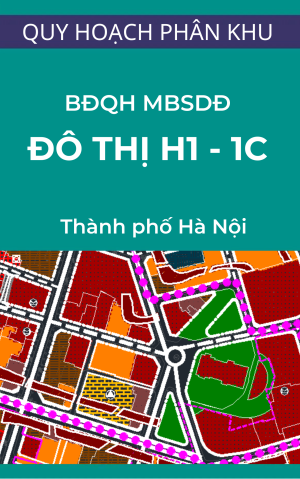 Bản đồ quy hoạch mặt bằng sử dụng đất khu đô thị H1-1C - Quy hoạch phân khu (Khu vực còn lại của quận Hoàn Kiếm) - Tỷ lệ 1/2000