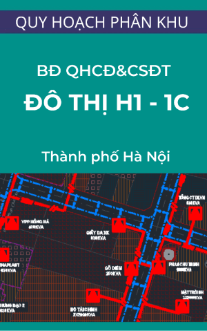 Bản đồ quy hoạch cấp điện và chiếu sáng đô thị khu đô thị H1-1C (Khu vực còn lại của quận Hoàn Kiếm) - Quy hoạch phân khu, Tỷ lệ 1/2000