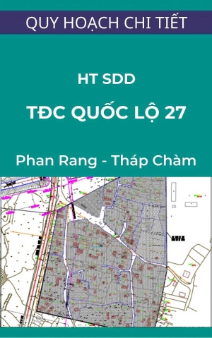 bản đồ tổng hợp hiện trang sử dụng đất tháp chàm quy hoạch khu tái định cư quốc lộ 27 phan rang tháp chàm