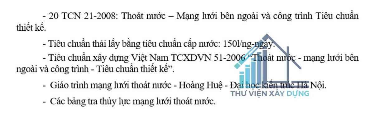 tiêu chuẩn thoát nước