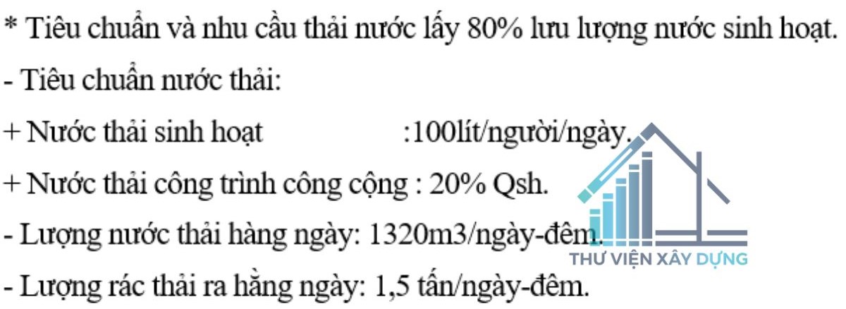 tiêu chuẩn và nhu cầu thải nước