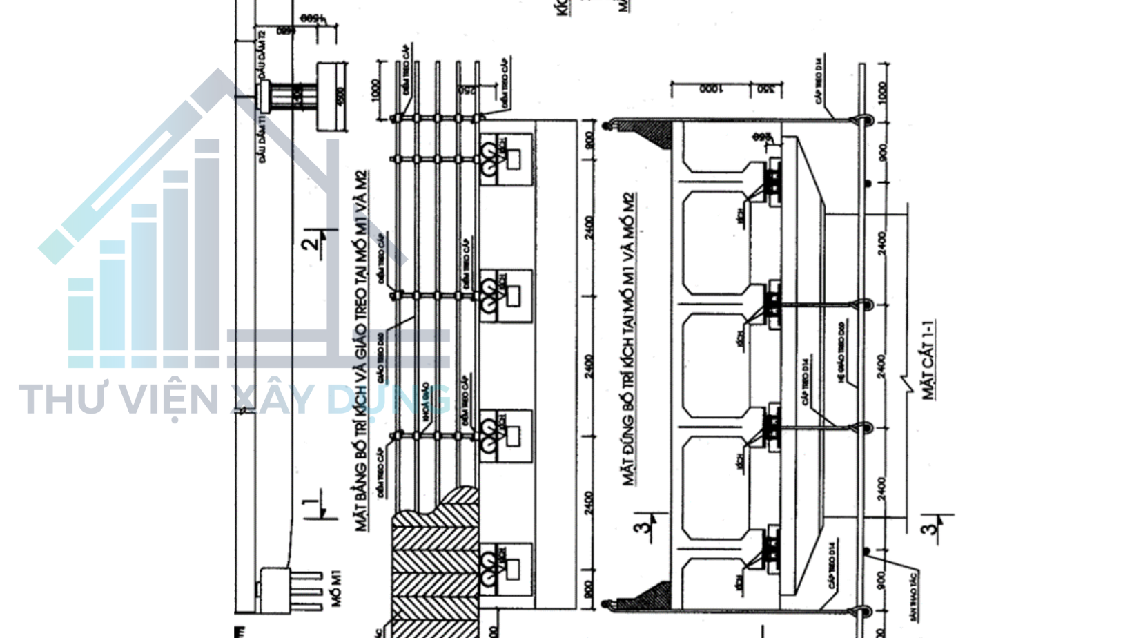 : Mặt bằng tổng thể cầu Vĩnh Tuy trong công nghệ thay gối và khắc phục sự cố cầu