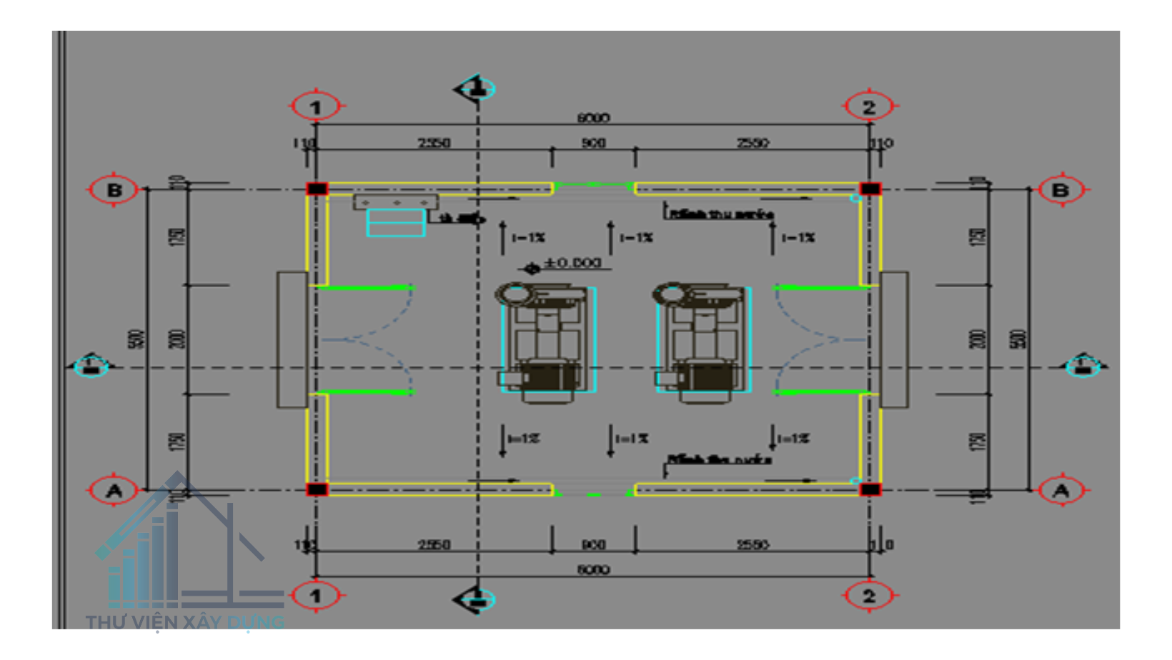 Một mặt trong bản vẽ kiến trúc nhà trạm 