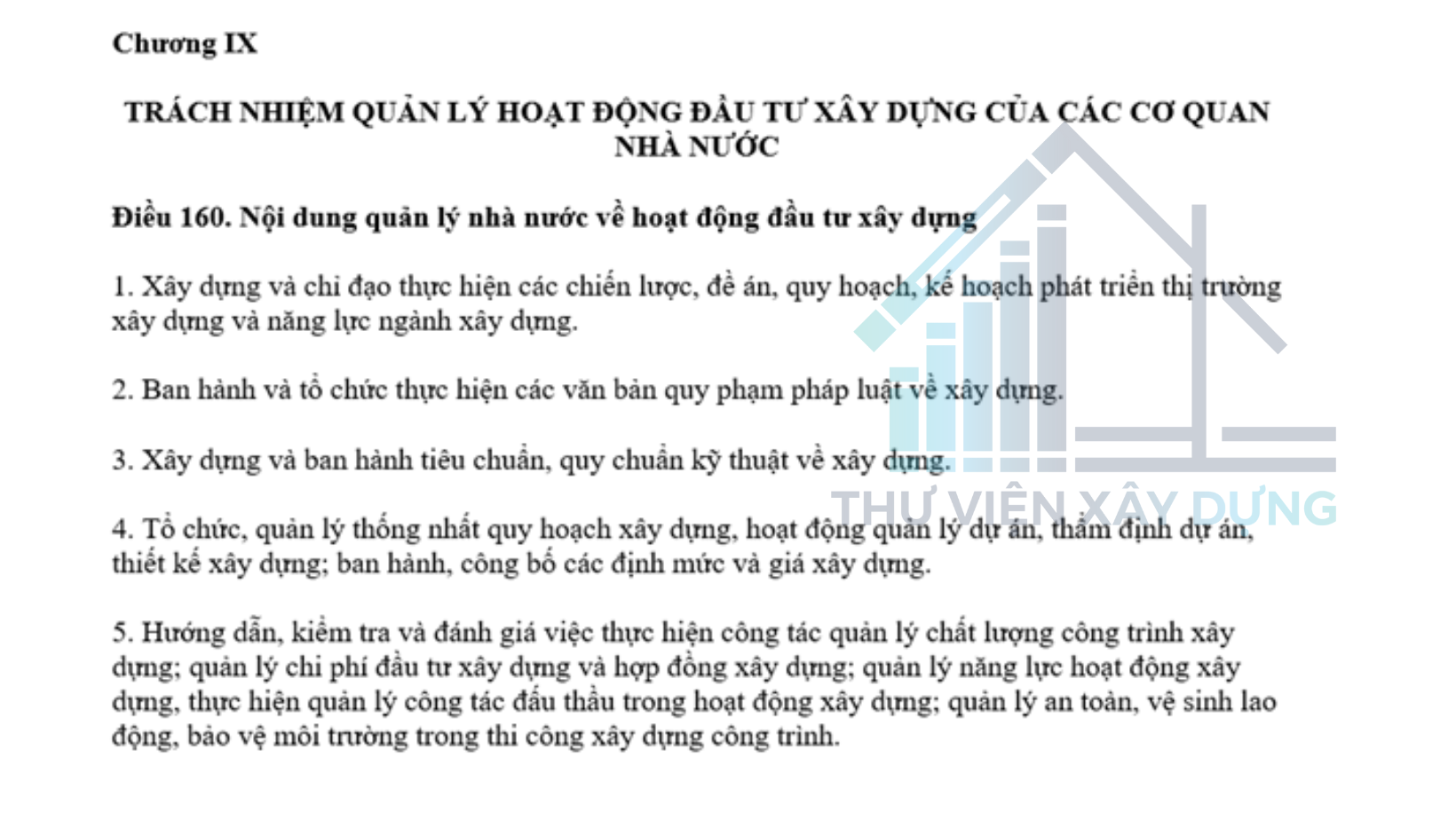 Một phần nội dung trong luật xây dựng 