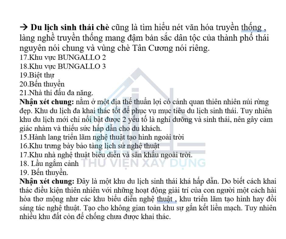 Một phần trong bản thuyết minh thuộc Phối cảnh tổng thể