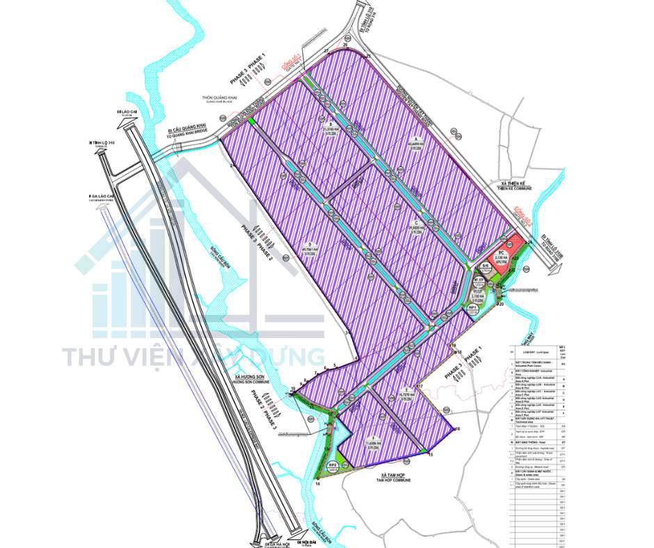 Bản đồ quy hoạch tổng mặt bằng sử dụng đất 