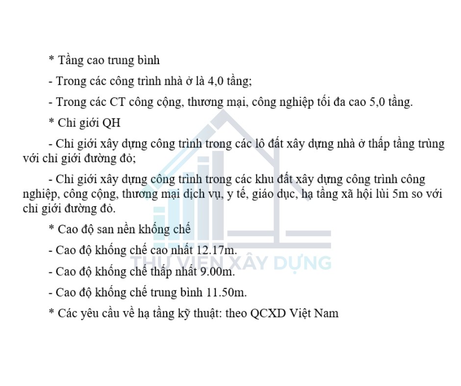 Một phần trong bản thuyết minh thuộc Bản đồ quy hoạch tổng mặt bằng sử dụng đất
